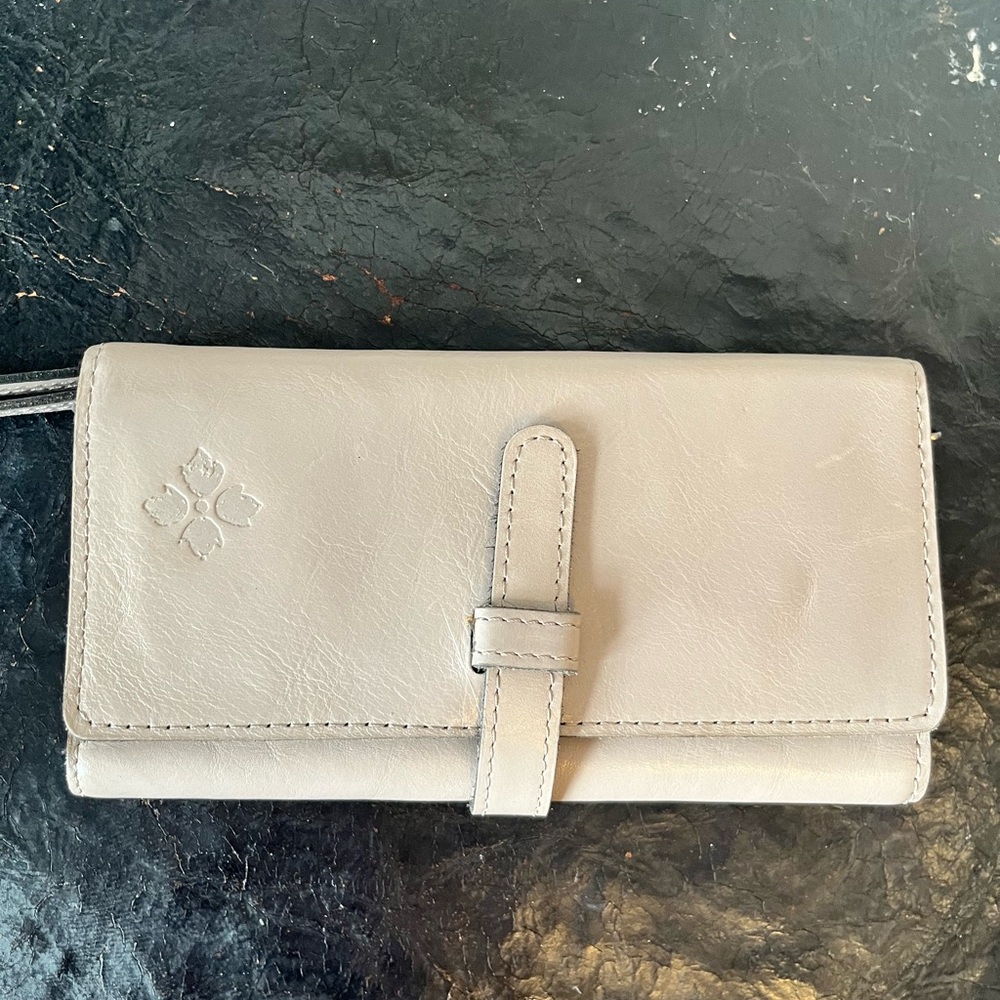 Patricia Nash Light Grayish tan Leather Wallet